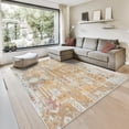 thumbnail image 1 of GLN Rugs Thebes - Indoor, Machine Washable Area Rug 8'x10' Moroccon Yellow/Gray Home Carpet, 1 of 9