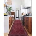 thumbnail image 1 of GLN Rugs Yildiz - Indoor, Machine Washable Area Rug - 2'6"x10' Dark Red Home Carpet, 1 of 6