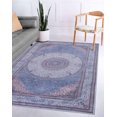 thumbnail image 1 of GLN Rugs Saphirya Indoor, Machine Washable Area Rug &nbsp;3'x5' Turkish Navy/Off, 1 of 8