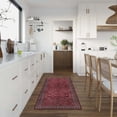 thumbnail image 1 of GLN Rugs Yildiz - Indoor, Machine Washable Area Rug - 2'6"x7' Dark Red Home Carpet, 1 of 7