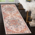 thumbnail image 1 of GLN Rugs Gordion - Indoor, Machine Washable Area Rug 2'6"x7' Cream/Terra Home Carpet, 1 of 7
