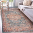thumbnail image 1 of GLN Rugs Sumela - Indoor, Machine Washable Area Rug 7'10"x10' Terra/Green Home Carpet, 1 of 7