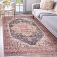 thumbnail image 1 of GLN Rugs Mylasa - Indoor, Machine Washable Area Rug 7'10"x10' Black/Terra Home Carpet, 1 of 7