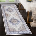 thumbnail image 1 of GLN Rugs Vona - Indoor, Machine Washable Area Rug 2'6"x7' Cream/Navy Home Carpet, 1 of 7