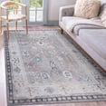 thumbnail image 1 of GLN Rugs Idyma - Indoor, Machine Washable Area Rug 3'x5' Cream/Gray Home Carpet, 1 of 7