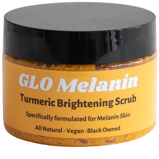 GLO Melanin Turmeric Scrub YPF5 for Dark Spots, Brightening Inner