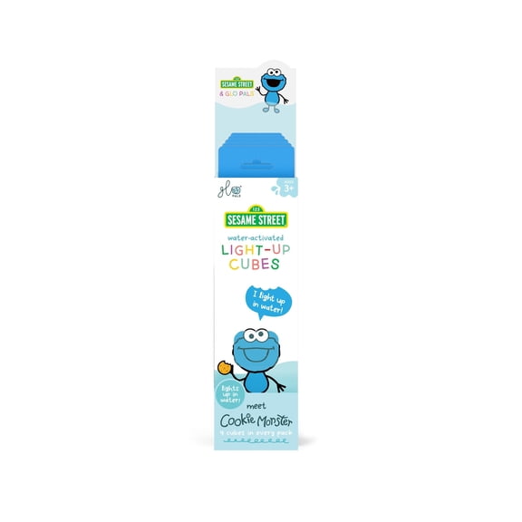 Glo Pals Cookie Monster water activated light up cubes