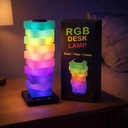 GLO-X Modular Color Changing RGB Night Light   Stackable LED Touch Lamp for Desk, Bedroom, Gaming & Kids Rooms | Great Gift