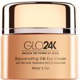 GLO24K Eye Cream with STF9 24k Gold, Hyaluronic Acid, Rosehip Oil, and