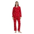 GLOBAL Women’s Flannel Pajama Set 100 Cotton Comfy PJs for Women Long