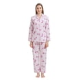 thumbnail image 1 of GLOBAL 100% Cotton Pajamas for Women Notch Collar Pjs Cozy Button Down Homewear with Pockets, Spring & Summer, 2-Piece, Sizes S to 3X, 1 of 6