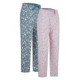 thumbnail image 1 of GLOBAL Cotton Flannel 2 Pack Women's Pajama Pants Sleepwear Sleep Pants,S-3XL, 1 of 4