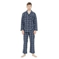 thumbnail image 1 of GLOBAL Men 100% Cotton Pajama Set For Men Lightweight Soft Nightwear Long Sleeves PJS With Pockets, 1 of 5