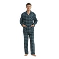 thumbnail image 1 of GLOBAL Men 100% Cotton Pajama Set For Men Lightweight Soft Nightwear Long Sleeves PJS With Pockets, 1 of 5