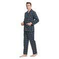 thumbnail image 1 of GLOBAL Men 100% Cotton Pajama Set For Men Lightweight Soft Nightwear Long Sleeves PJS With Pockets, 1 of 5