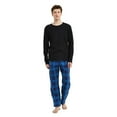 thumbnail image 1 of GLOBAL Men's 100% Cotton 2-Piece Flannel Pajama Sets - Crew Neck Knit Top Flannel Pants (S-XXL) | Soft, Breathable Sleepwear for Men, 1 of 5