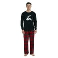 thumbnail image 1 of GLOBAL Men's Cotton Knit Top Flannel Pants Sleepwear Matching Pajamas for Couple Pjs for Family, Size S-3XL, 1 of 5