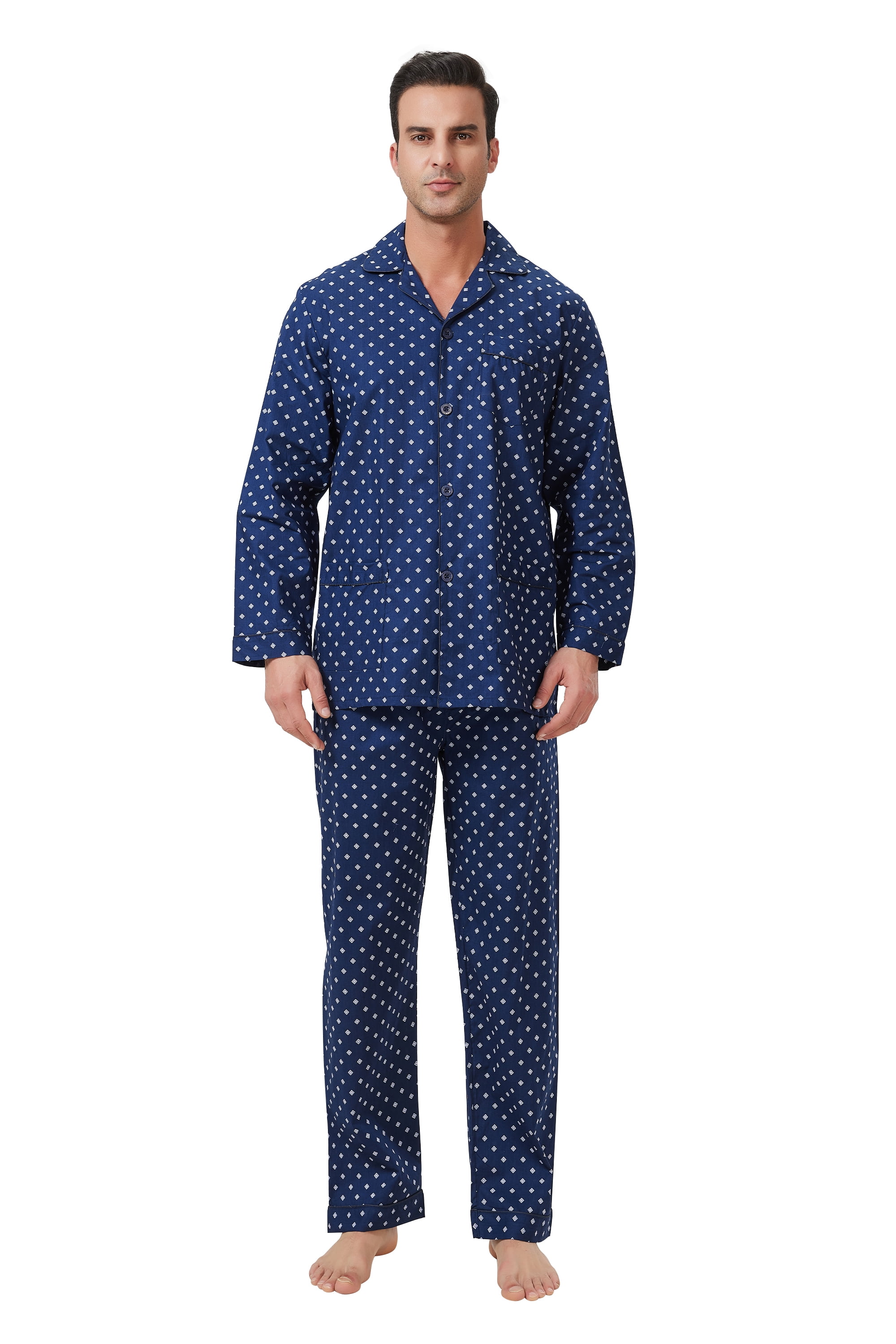 Boardwalk Stripe - Everyday Set<br>Men's Cotton Notch Collar Pajama Set