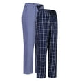 thumbnail image 1 of GLOBAL Men's Cotton Yarn Pajamas Pants- Plaid Pajama Pants for Men with Pockets-Lounge & Sleep PJ Bottoms, 2-Pack, 1 of 4