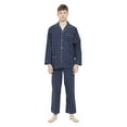 thumbnail image 1 of GLOBAL Men's Long Sleeve Plain Weave Pajama Set Cotton Sleepwear Comfy Loungewear Red Line Plaid 3XL, 1 of 7