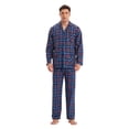 thumbnail image 1 of GLOBAL Men's Pajamas Sets 100% Cotton Flannel Sleepwear Long-Sleeve Top & Bottom, Size S-3XL, 1 of 5