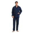 thumbnail image 1 of GLOBAL Men's Pajamas Sets 100% Cotton Flannel Sleepwear Long-Sleeve Top & Bottom, Size S-3XL, 1 of 5