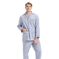 thumbnail image 1 of GLOBAL Men's Pajamas Sets 100% Cotton Flannel Sleepwear Long-Sleeve Top & Bottom, 1 of 5