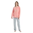 thumbnail image 1 of GLOBAL Women's Cozy Coral Fleece Long Sleeve Pajama Set , Soft Thermal Sleepwear, S-XXL, 1 of 6