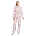 thumbnail image 1 of GLOBAL 100% Cotton Pajamas for Women Notch Collar Pjs Cozy Button Down Homewear with Pockets, Spring & Summer, 2-Piece, Sizes S to 3X, 1 of 6