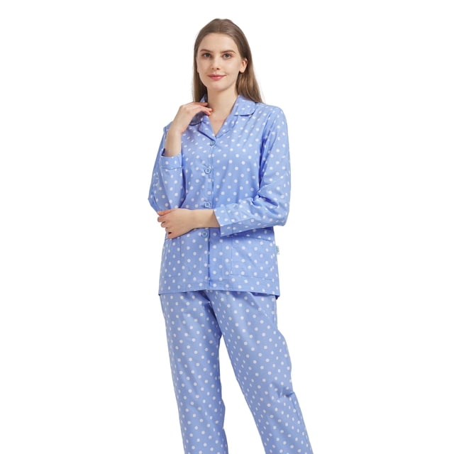 Tickled Pink - Everyday Set<br>Women’s Embroidered Cotton Notch Collar Pajama Set