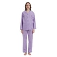 thumbnail image 1 of GLOBAL Womens 100% Cotton Notch Collar Pajama Set Homewear with Pockets, Spring & Summer, 2-Piece, Sizes S to 3X, 1 of 7
