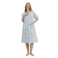 thumbnail image 1 of GLOBAL Womens Cotton Nightgowns Sleepwear Short Sleeve Pajama Dress Nightshirts, Sizes S to 3X, 1 of 6