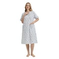 thumbnail image 1 of GLOBAL Womens Cotton Nightgowns Sleepwear Short Sleeve Pajama Dress Nightshirts, Sizes S to 3X, 1 of 6