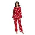 thumbnail image 1 of GLOBAL Womens Flannel Cotton Pajama Set Long PJs Flannel Loungewear Sleepwear,Size S-3XL, 1 of 5