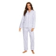 thumbnail image 1 of GLOBAL Women’s Flannel Pajama Set 100% Cotton Comfy PJs for Women Long Sleeve Button Front 2-Piece Warm and Cozy Sleepwear,Size S-3XL, 1 of 5