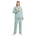 thumbnail image 1 of GLOBAL Womens Flannel Cotton Pajama Set Long PJs Flannel Loungewear Sleepwear,Size S-3XL, 1 of 5