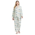 thumbnail image 1 of GLOBAL Womens Flannel Cotton Pajama Set Long PJs Flannel Loungewear Sleepwear,Size S-3XL, 1 of 5