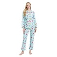 thumbnail image 1 of GLOBAL Womens Flannel Cotton Pajama Set Long PJs Flannel Loungewear Sleepwear,Size S-3XL, 1 of 6