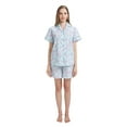 thumbnail image 1 of GLOBAL Womens Pajama Set Short Sleeve PJs for Women cotton Pajamas Summer Sleepwear, 2-Piece, Sizes S to 3X, 1 of 6
