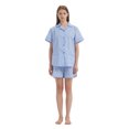 thumbnail image 1 of GLOBAL Womens Pajama Set Short Sleeve PJs for Women cotton Pajamas Summer Sleepwear, 2-Piece, Sizes S to 3X, 1 of 6