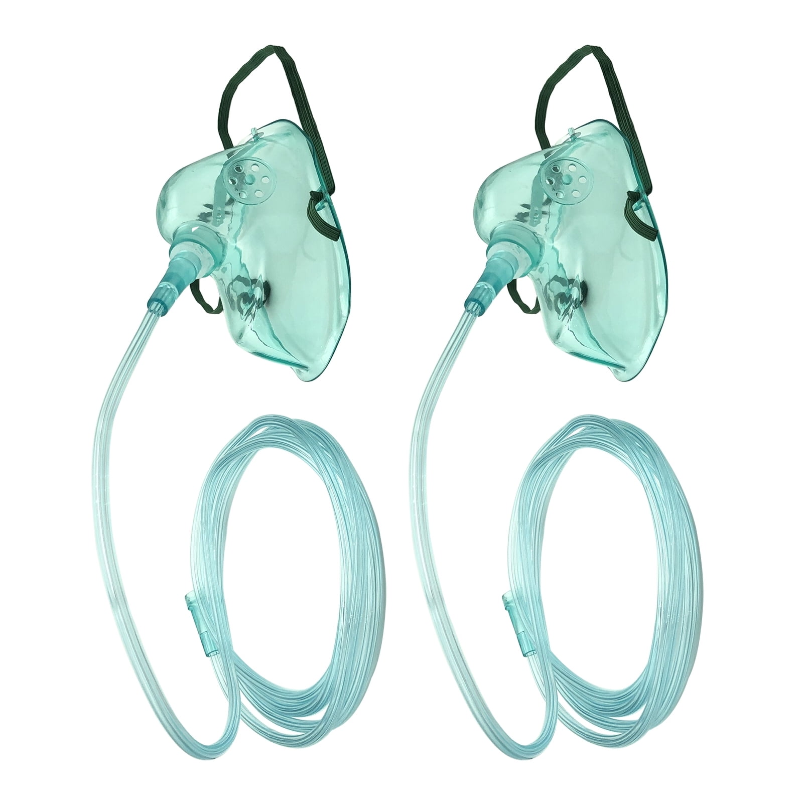 GLOBALROLL Oxygen Mask , Elongated Oxygen Breathing Mask for Adult, 2 Pack Oxygen Mask Kit And Tubing