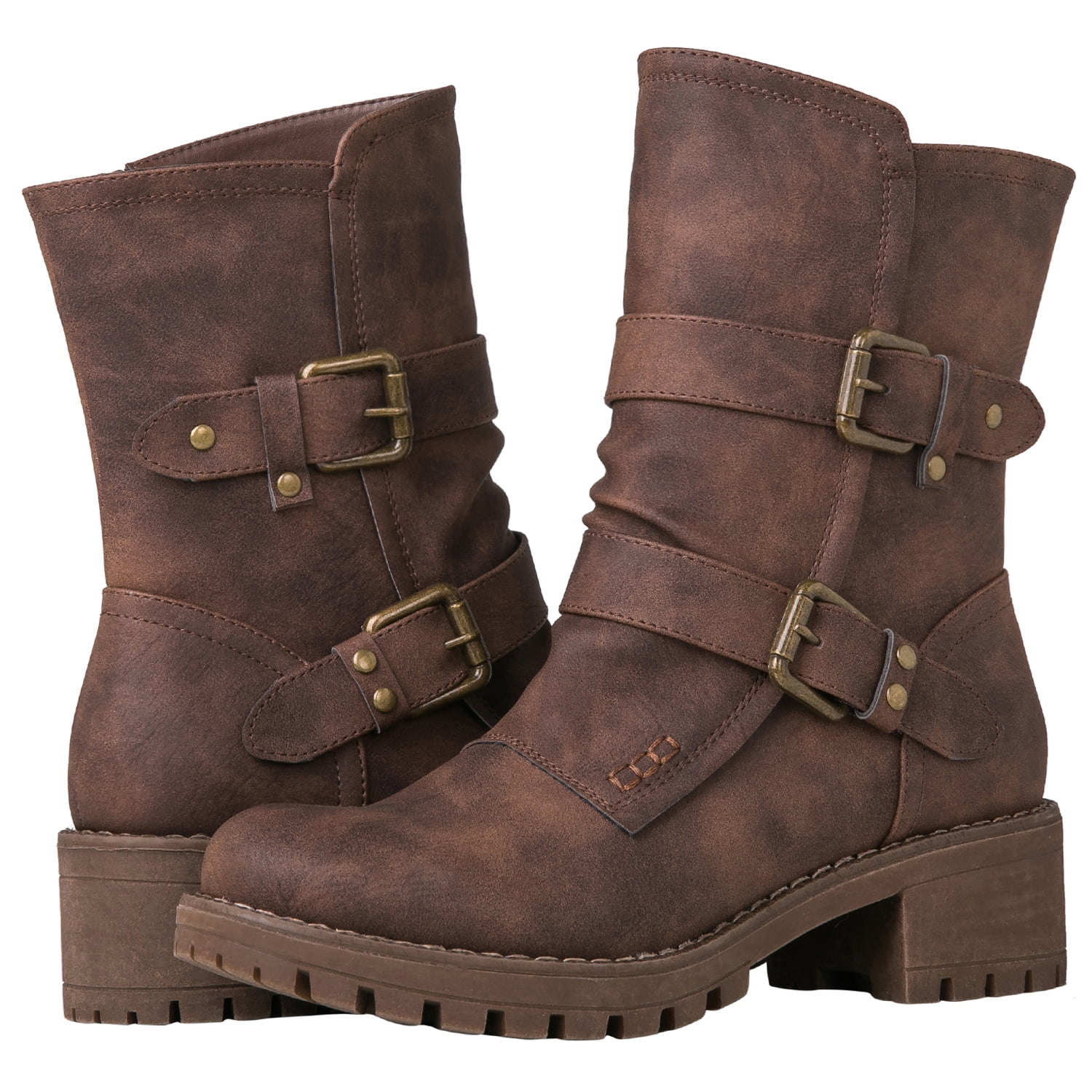 women brown ankle boots
