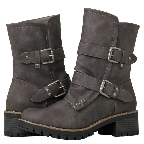 GLOBALWIN Fashion Ankle Boots for Women Grey 7.5M