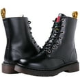 thumbnail image 1 of GLOBALWIN Lace-Up Black Faux Fur Lined Winter Combat Boots Womens 6M, 1 of 7