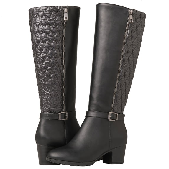 GLOBALWIN Women's 19YY11 Winter Knee High Mid Heel Boots 6.5M
