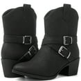 thumbnail image 1 of GLOBALWIN Women's Black Mid Calf The Western Cowboy Cowgirl Boots 8.5M, 1 of 8