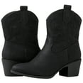 thumbnail image 1 of GLOBALWIN Women's Black Mid Calf The Western Cowboy Cowgirl Boots 8M, 1 of 7