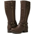 thumbnail image 1 of GLOBALWIN Women's Brown Knee High Riding Boots 10M, 1 of 8