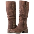 thumbnail image 1 of GLOBALWIN Women's Chunky Heel Brown Knee High Riding Boots 7M, 1 of 7