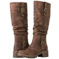 thumbnail image 1 of GLOBALWIN Women's Chunky Heel Brown Knee High Riding Boots 9M, 1 of 7